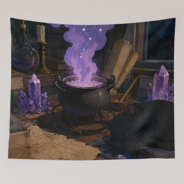 Item preview, Lofi Witch: Starry Cauldron designed and sold by bapupa.