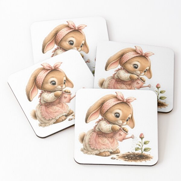 Item preview, Little Bunny Watering a Rose designed and sold by Snurly.