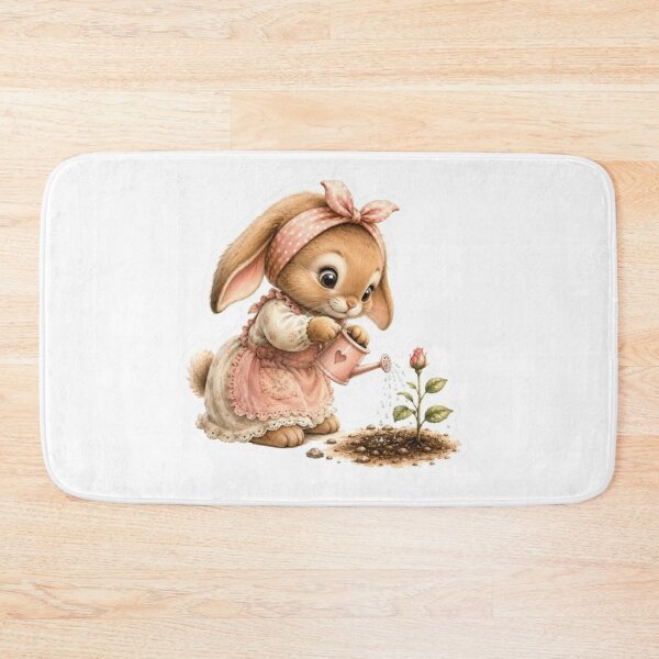 Item preview, Little Bunny Watering a Rose designed and sold by Snurly.