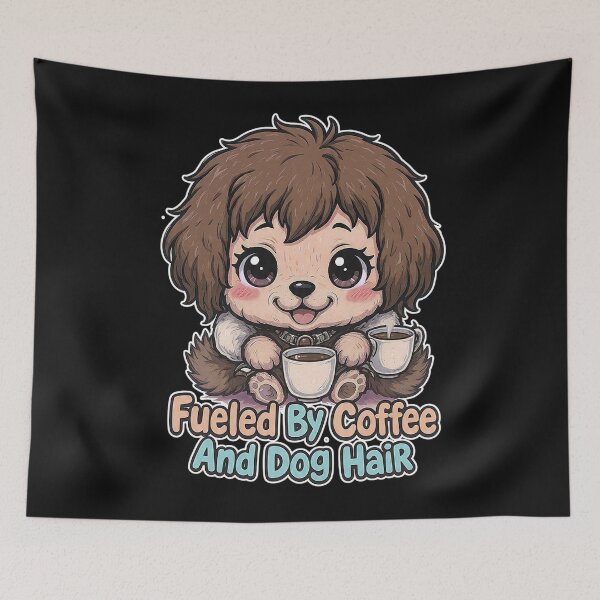 Item preview, fueled by coffee and dog hair designed and sold by lakanarivas.