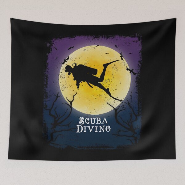 Item preview, Scuba Diving Halloween Vintage Art Scuba Diver designed and sold by cgocgy.