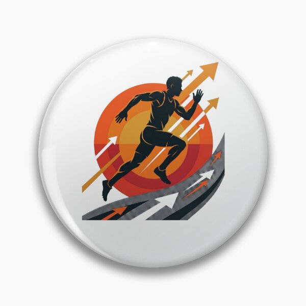 Item preview, Sprinting Runner Motivational Growth Arrows Art designed and sold by Zeroserio.