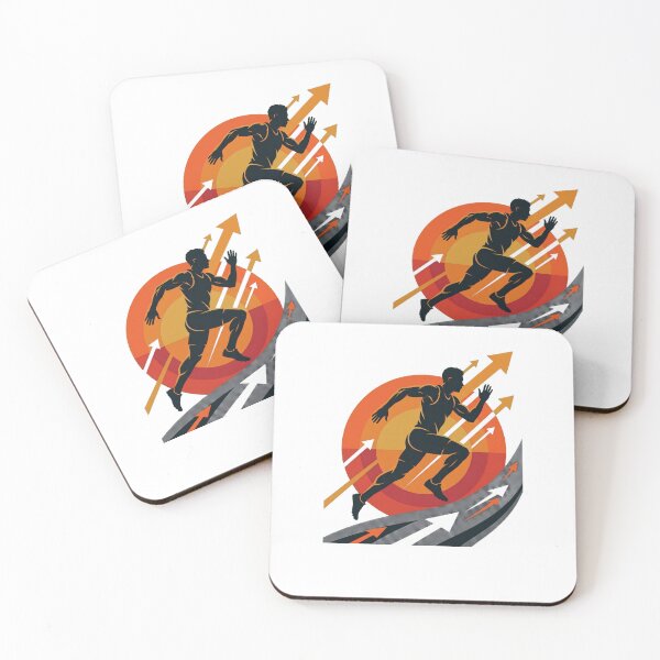 Item preview, Sprinting Runner Motivational Growth Arrows Art designed and sold by Zeroserio.