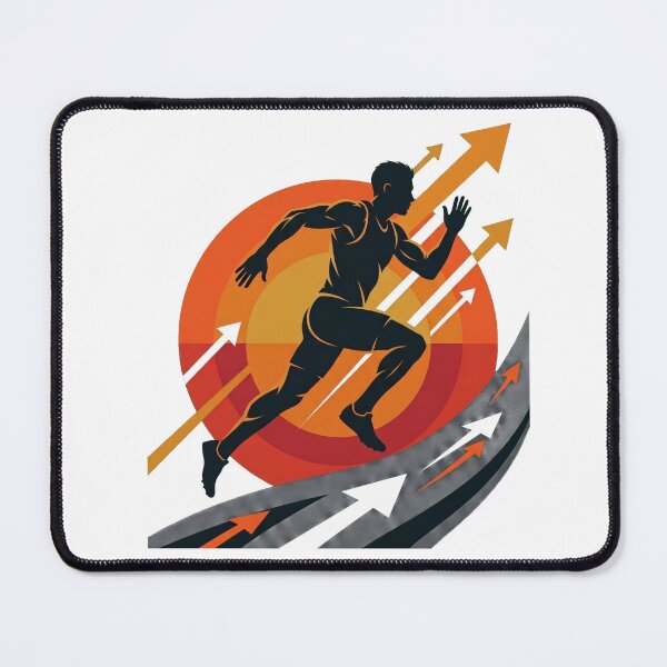 Item preview, Sprinting Runner Motivational Growth Arrows Art designed and sold by Zeroserio.