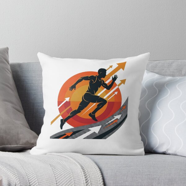 Item preview, Sprinting Runner Motivational Growth Arrows Art designed and sold by Zeroserio.