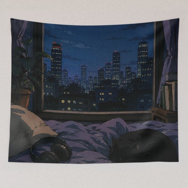 Item preview, Midnight Lofi: Lunar Skyline designed and sold by bapupa.