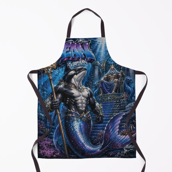 Item preview, Orca Merman – Neptune’s Ocean Guardian | 90s Airbrush Fantasy designed and sold by Kilian Luc.