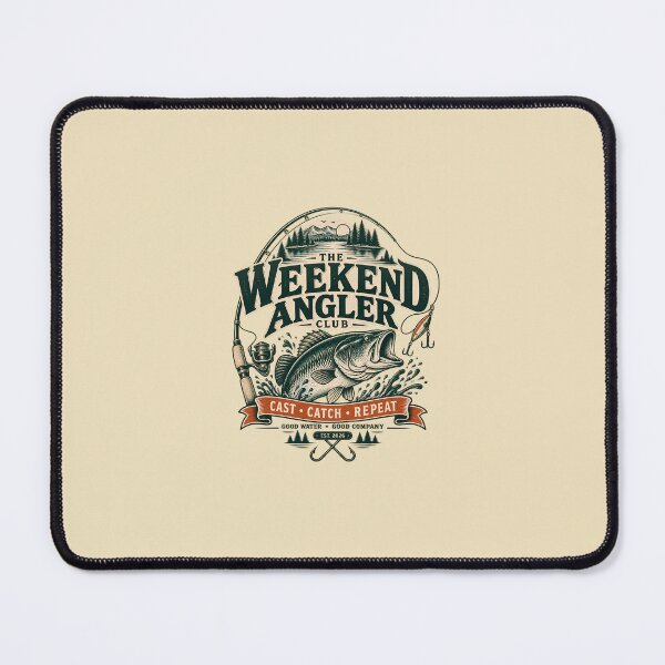 Item preview, Weekend Angler Fishing Club Vintage Bass Fishing Emblem designed and sold by KakangMudi.