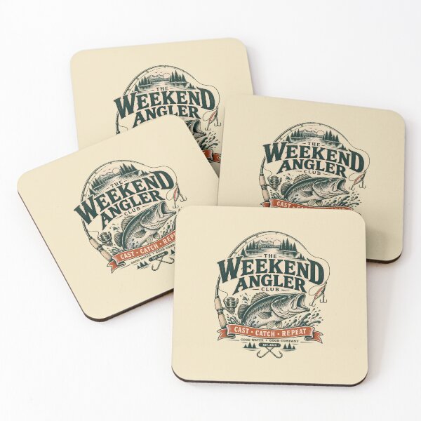 Item preview, Weekend Angler Fishing Club Vintage Bass Fishing Emblem designed and sold by KakangMudi.