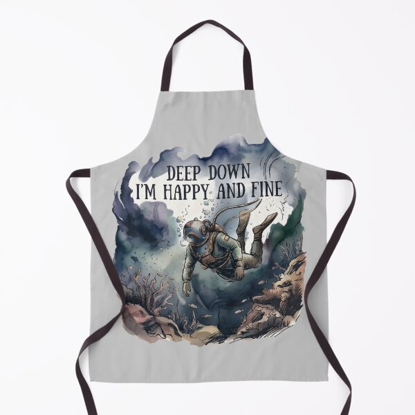 Item preview, Deep Down I''m Happy and Fine designed and sold by MagicTheDog.