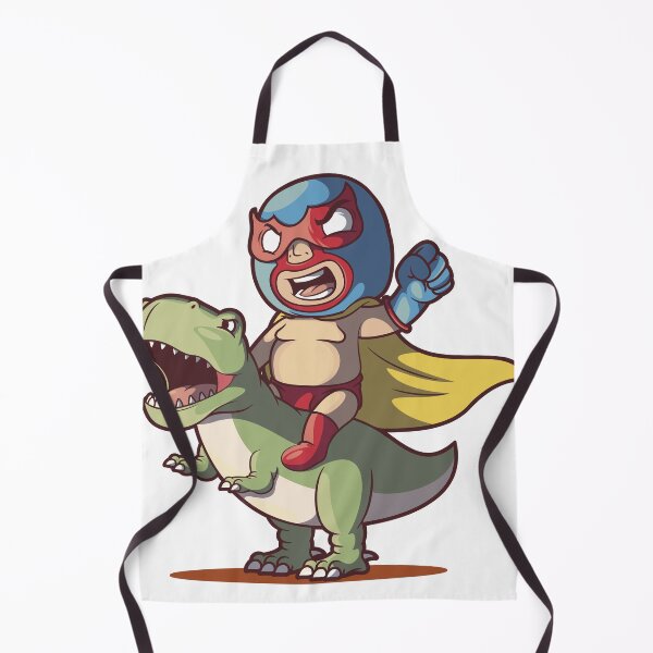 Item preview, Funny Luchador Riding T-Rex Tee | Mexican Wrestler Dinosaur Art designed and sold by RiderSpoon.