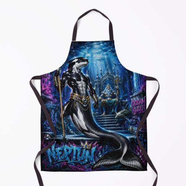 Item preview, Orca Merman – Neptune’s Ocean Guardian | 90s Airbrush Fantasy designed and sold by Kilian Luc.