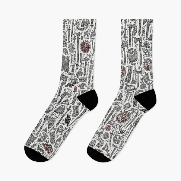 Item preview, Viking Battle Gear Doodle Pattern designed and sold by i-corp.