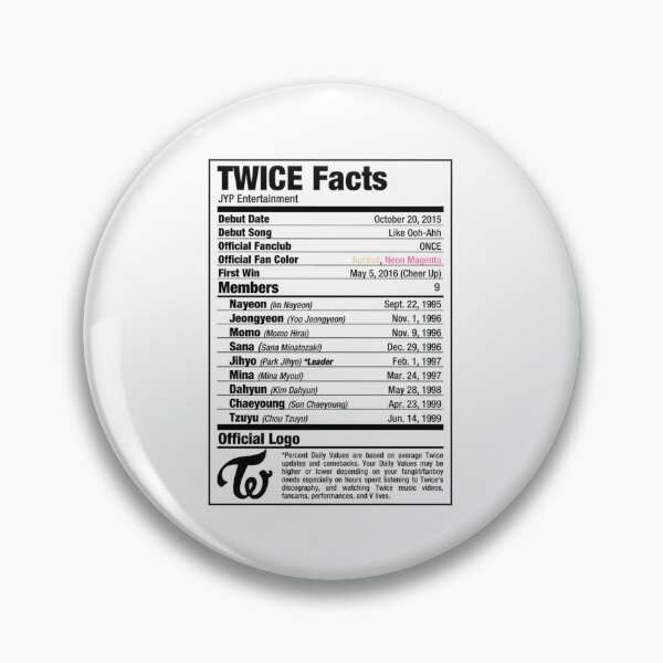 Item preview, Twice Kpop Nutritional Facts designed and sold by PerditaLu.
