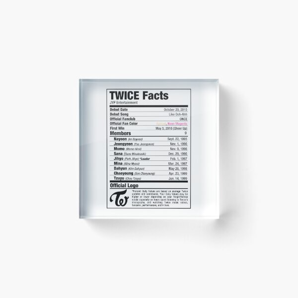 Item preview, Twice Kpop Nutritional Facts designed and sold by PerditaLu.