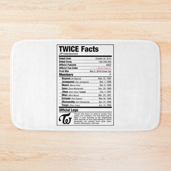 Item preview, Twice Kpop Nutritional Facts designed and sold by PerditaLu.