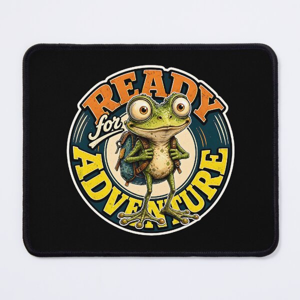 Item preview, Ready For Adventure Frog With Backpack Explorer designed and sold by Wilcox PhotoArt.