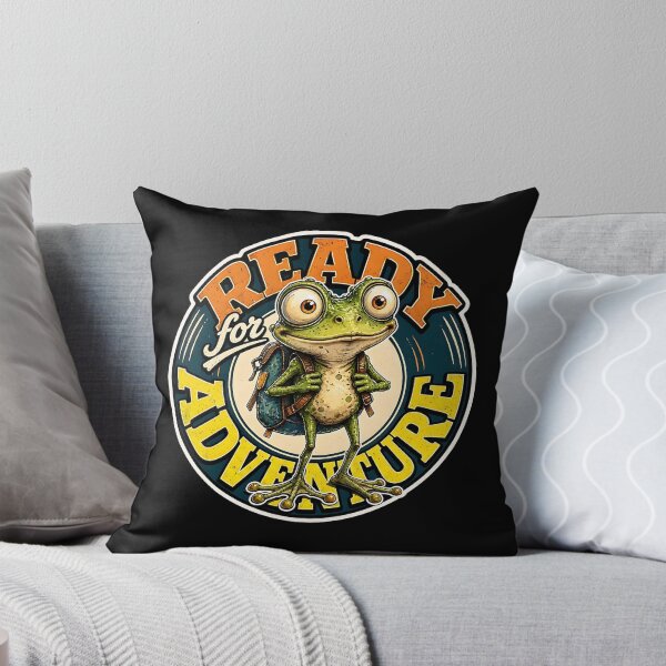 Item preview, Ready For Adventure Frog With Backpack Explorer designed and sold by Wilcox PhotoArt.