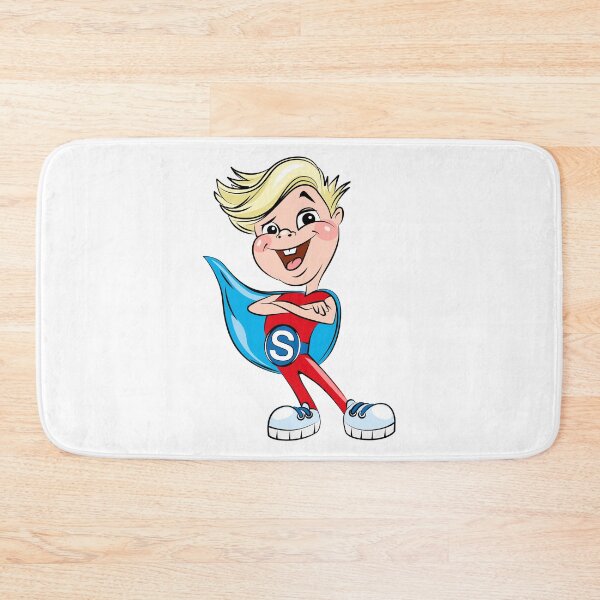 Item preview, Funny Superhero Boy with Blue Cape designed and sold by Ekaterina  Biserova.