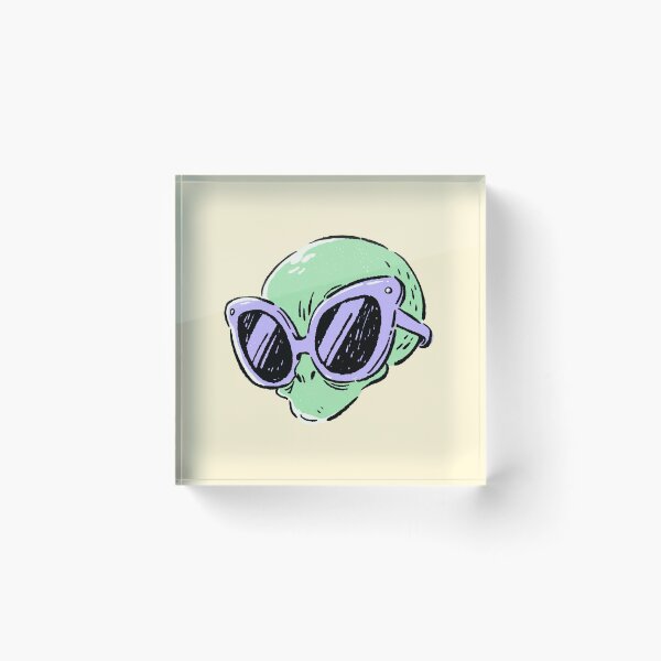Item preview, Cool Green Alien With Sunglasses designed and sold by jianina-alondra.
