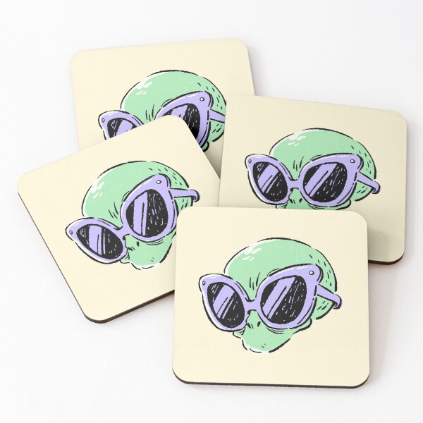 Item preview, Cool Green Alien With Sunglasses designed and sold by jianina-alondra.