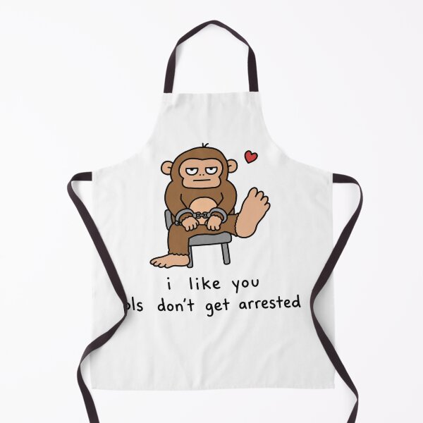 Item preview, I Like You Funny Monkey Arrested Meme designed and sold by MonkiFlipp.