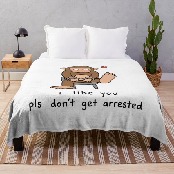 Item preview, I Like You Funny Monkey Arrested Meme designed and sold by MonkiFlipp.