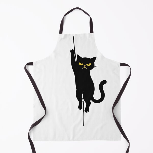 Item preview, Funny Grumpy Black Cat Hanging on a Line T-Shirt Art designed and sold by ZoneMerch.