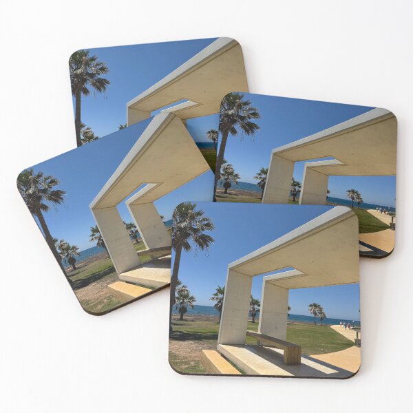 Item preview, Modern Coastal Architecture and Palm Trees⁠ designed and sold by Cruisebysunny.