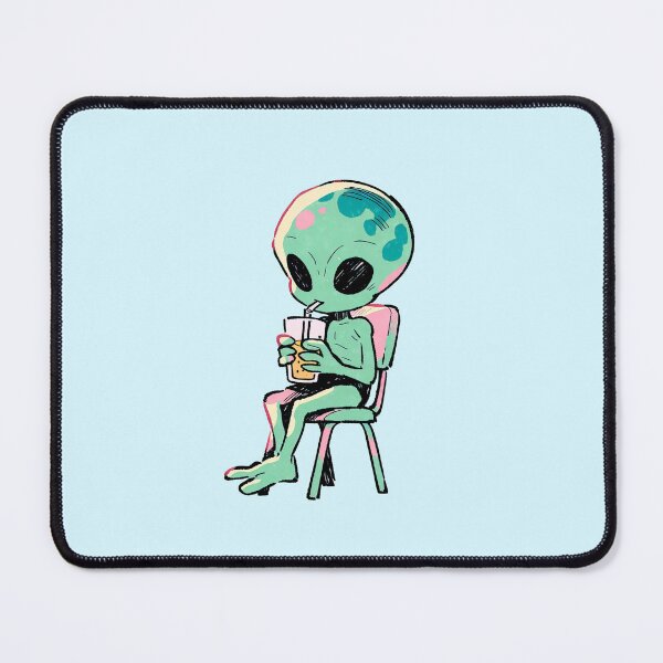 Item preview, Cute Alien Drinking Juice designed and sold by jianina-alondra.