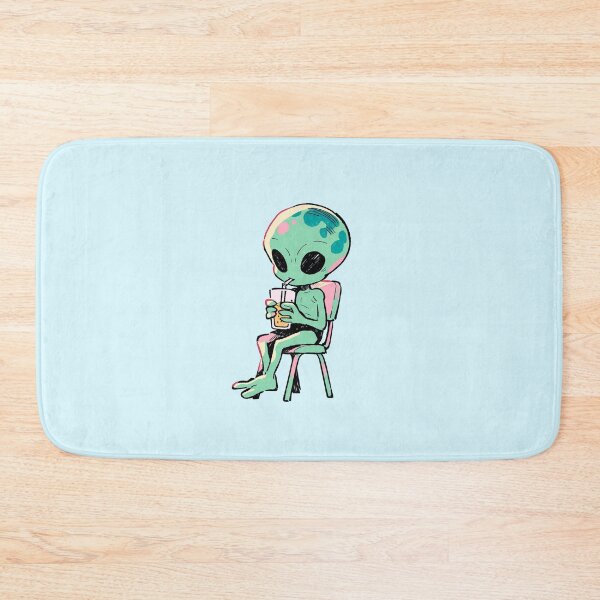 Item preview, Cute Alien Drinking Juice designed and sold by jianina-alondra.