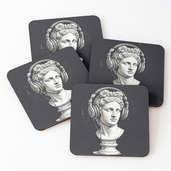 Item preview, Classical Greek Bust Studio Headphones Dark Academia LoFi designed and sold by DripCultureLab.