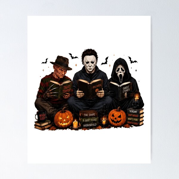 Item preview, Classic Horror Icons Reading Halloween Tales Together designed and sold by JudyJenni82877.