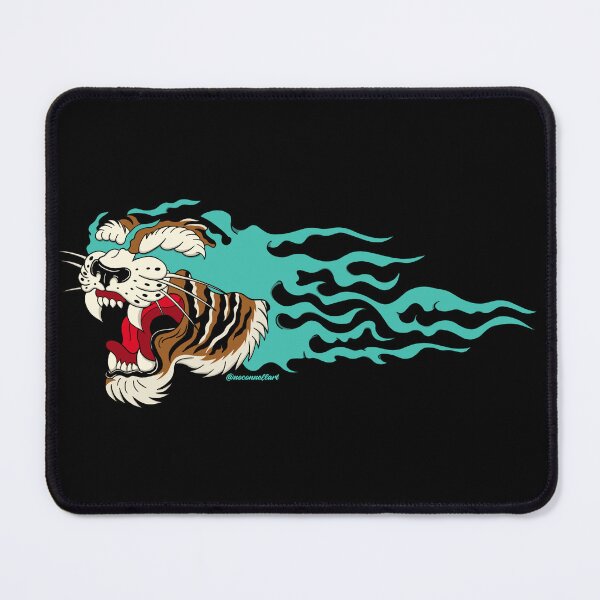 Item preview, Traditional Tattoo Inspired Tiger with Flames designed and sold by noconnellart.