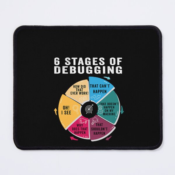 Item preview, 6 Stages Of Debugging Sarcastic Programming Computer Science designed and sold by TawanaDunne.