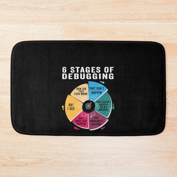 Item preview, 6 Stages Of Debugging Sarcastic Programming Computer Science designed and sold by TawanaDunne.