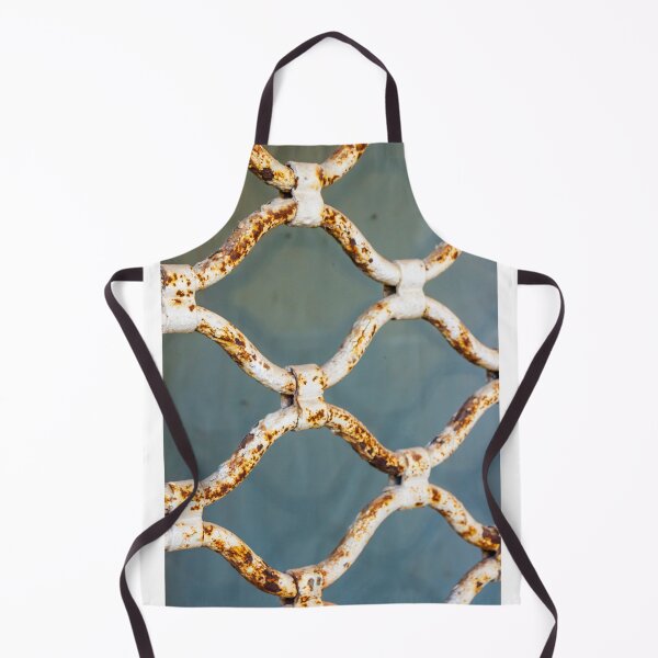 Item preview, Rusted Metal Grille Pattern Close-Up With Weathered White Paint And Oxidized Texture designed and sold by Nmallia.