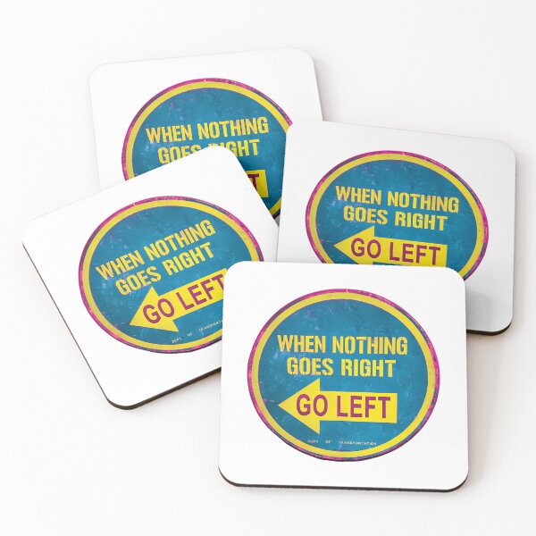 Item preview, Go Left When Nothing Goes Right Neon Magenta Signage designed and sold by ForRealSerial.