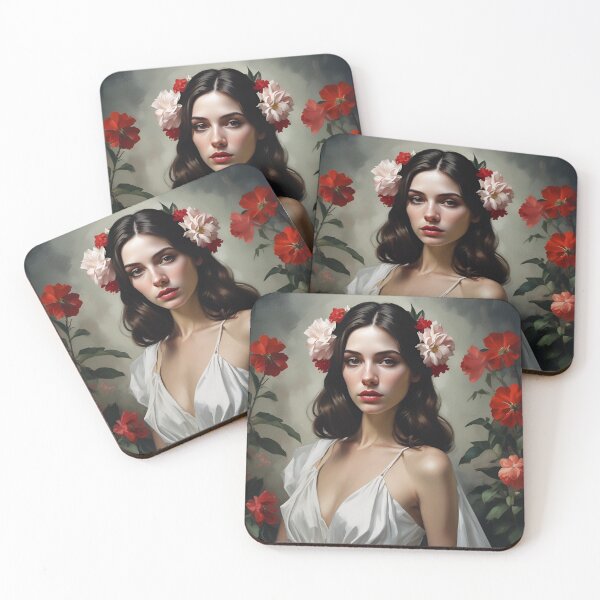 Item preview, Mujer con flores designed and sold by MK26Designs.