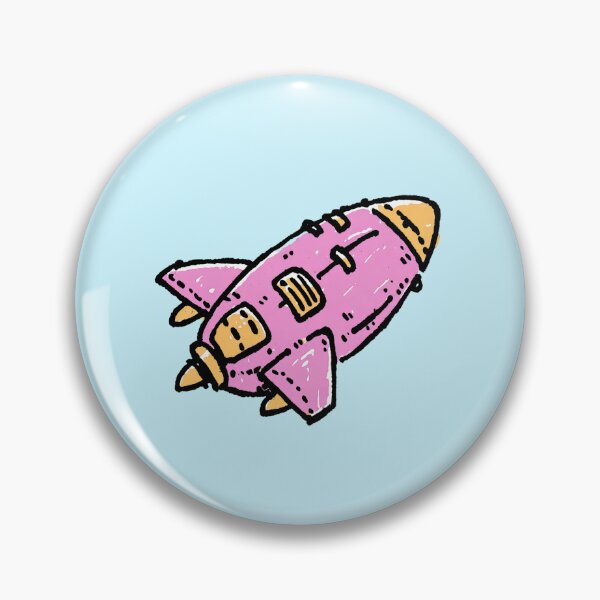 Item preview, Cute Pink Retro Space Rocket designed and sold by jianina-alondra.