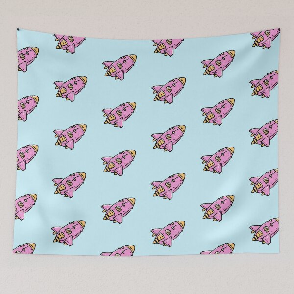 Item preview, Cute Pink Retro Space Rocket designed and sold by jianina-alondra.