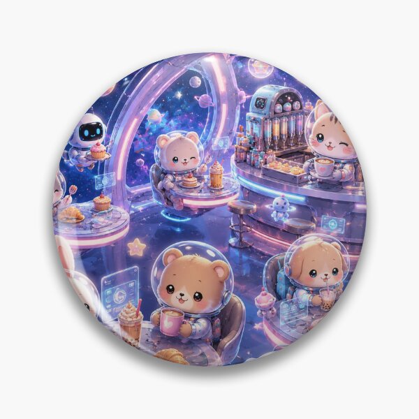Item preview, Kawaii Cosmic Space Café – Cute Astronauts in a Magical Galaxy Café designed and sold by Nexyra_Labs Art Studios.