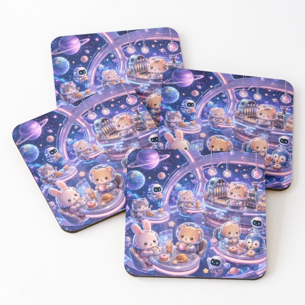 Item preview, Kawaii Cosmic Space Café – Cute Astronauts in a Magical Galaxy Café designed and sold by Nexyra_Labs Art Studios.