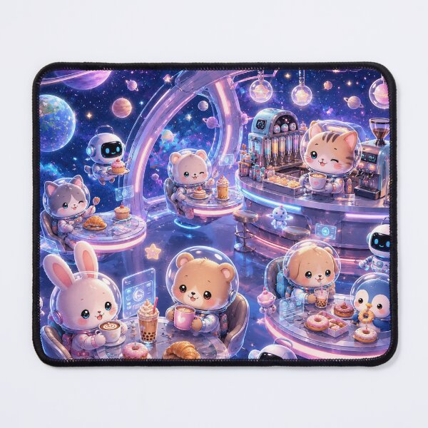 Item preview, Kawaii Cosmic Space Café – Cute Astronauts in a Magical Galaxy Café designed and sold by Nexyra_Labs Art Studios.
