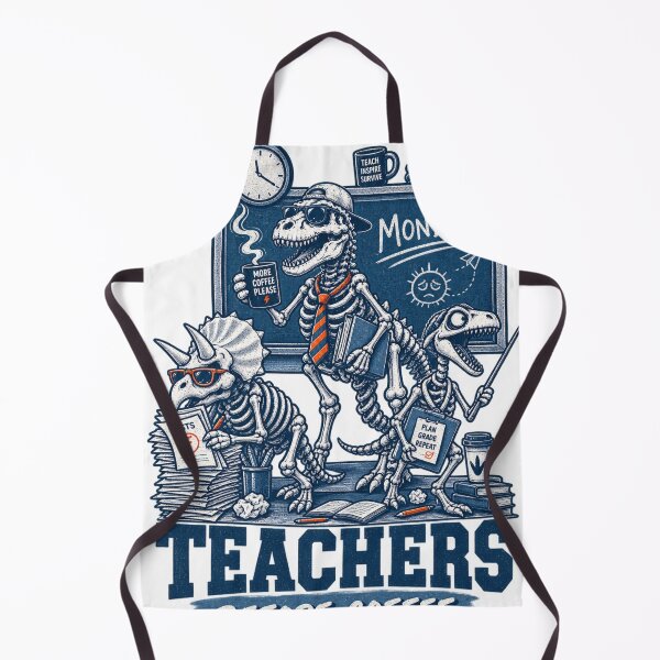 Item preview, Teachers Before Coffee – Funny Dinosaur Skeleton Teacher designed and sold by zhivago1980.