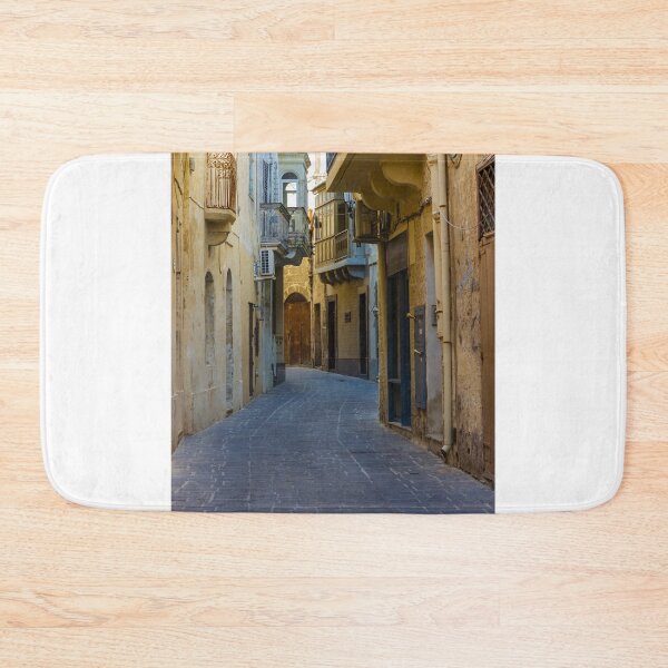 Item preview, Narrow Mediterranean Alley in Historic Old Town With Stone Buildings, Balconies and Quiet Atmosphere designed and sold by Nmallia.