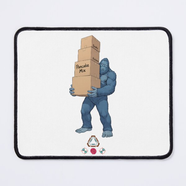 Item preview, Bigfoot Priority Packing - Funny Sasquatch Carrying Tower of Moving Boxes T-Shirt designed and sold by Whimsy Trail Co.