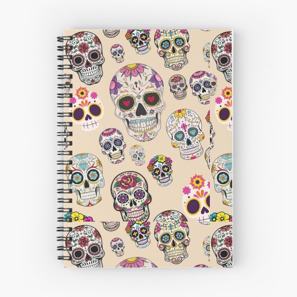 Item preview, Day of the Dead Sugar Skull Pattern - Colorful Calavera Mexican Folk Art Seamless Graphic designed and sold by GrimNest.