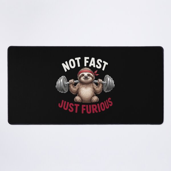 Item preview, Not Fast Just Furious - Funny Weightlifting Gym Sloth designed and sold by Shopeon Designs.