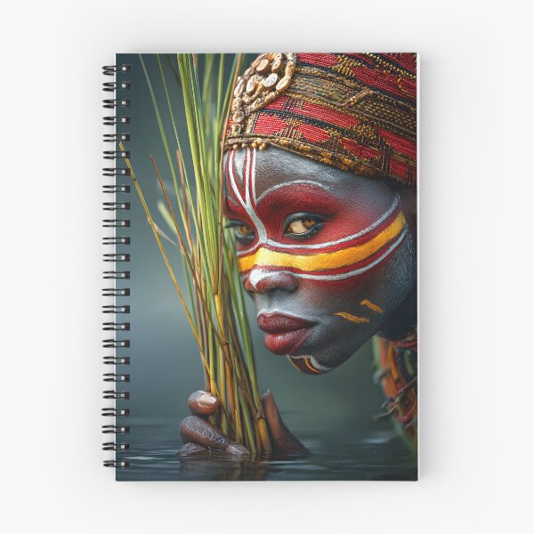 Item preview, Striking Portrait with Traditional Face Paint Art designed and sold by Artessie.